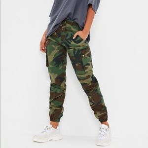Green Military Camo Cargo Pants
